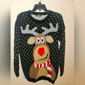 Reindeer Christmas Sweater Large
